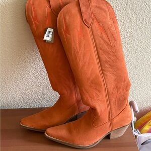 Dingo Thunder Road Orange Suede Cowboy Boots